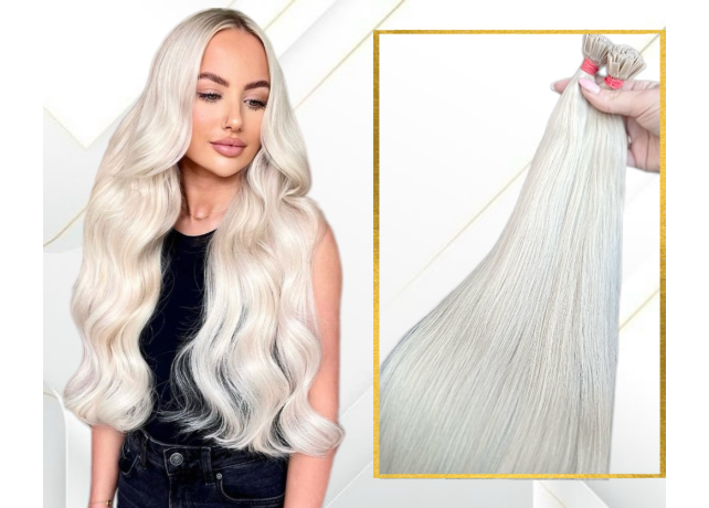 Extensii Cheratina Par Slavic #100 Blond Alb